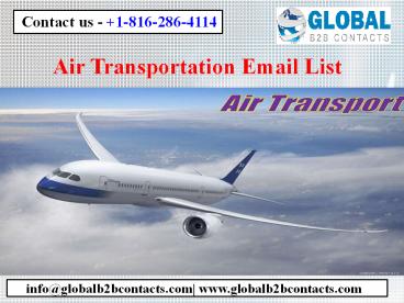 Air Transportation Email List