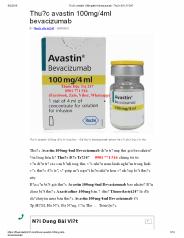 thuoc avastin 100mg/4ml bevacizumab