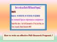 How to write an effective PhD Research Proposal..? PowerPoint PPT Presentation