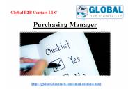 Purchasing Manager