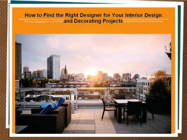 How To Choose Right Interior Designer