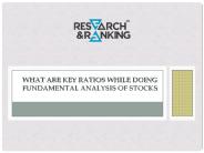 6 Key Ratio while doing fundamental Analysis of Stocks