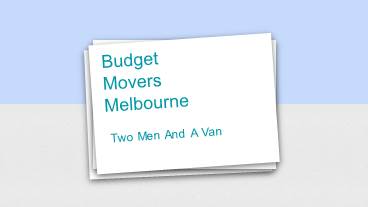 Budget Movers Melbourne