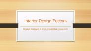 Interior Design Factors - Avantika University