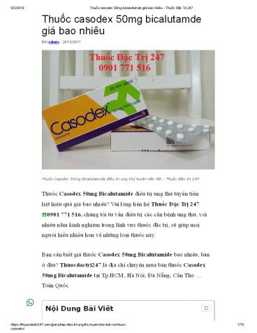 thuoc casodex 50mg bicalutamide