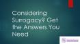 How to Become a Surrogate Mother? -  Physician's Surrogacy PowerPoint PPT Presentation