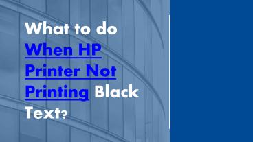 HP Printer Not Printing Anything