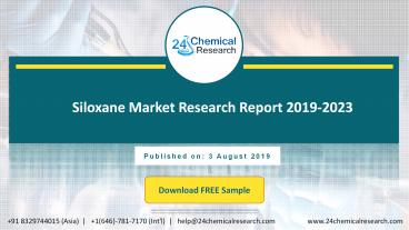 Siloxane Market Research Report 2019-2023