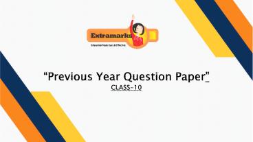 Previous Year Question Papers CBSE for Class 10