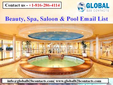 Beauty, Spa, Saloon & Pool Email List
