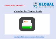 Colombia Fax Number Leads