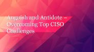 Anguish and Antidote – Overcoming Top CISO Challenges