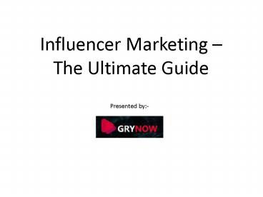 Grynow Influencer Marketing Company In Gurgaon | Delhi NCR