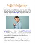 Speaking English Confidently - Avigna Learning Academy PowerPoint PPT Presentation