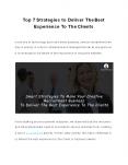 7 Strategies for your firm to Deliver The Best Experience To The Clients PowerPoint PPT Presentation