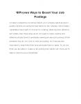 Best 10 Ways to Improve Your Job Postings PowerPoint PPT Presentation