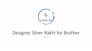 Pure Silver Rakhi for Brother by Fourseven