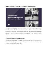 A complete guide of Employee Referral Program 2019