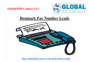 Denmark Fax Number Leads