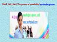MAT 540 (Ash) The power of possibility/newtonhelp.com PowerPoint PPT Presentation
