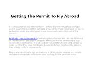 Getting the permit to fly abroad