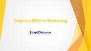 Distance MBA in Marketing - SimpliDistance