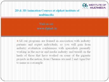 Animation Courses in Coimbatore