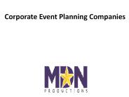 Corporate Event Planning Companies