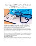 Want to give NEET Here Are All The Details of NEET 2019 You Must Know PowerPoint PPT Presentation