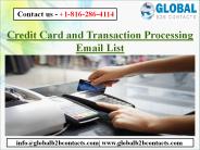 Credit Card and Transaction Processing Email List