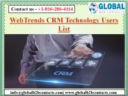 WebTrends CRM Technology Users List