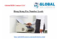 Hong Kong Fax Number Leads