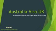 Australia Visa UK