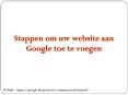 Stappen om uw website aan Google toe te voegen PowerPoint PPT Presentation