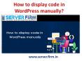 How to display code in WordPress manually? PowerPoint PPT Presentation
