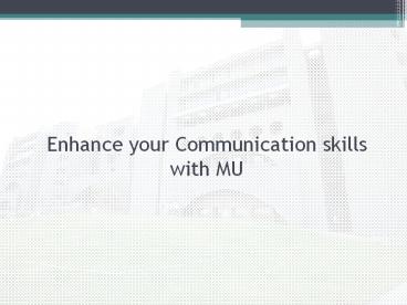 Enhance your Communication skills with Marwadi University