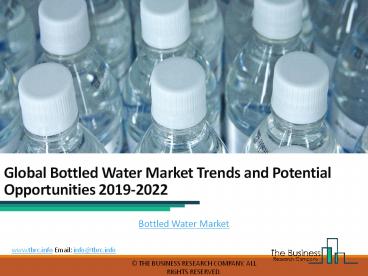 Bottled Water Market Analysis 2021