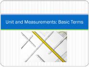 Units and Measurement