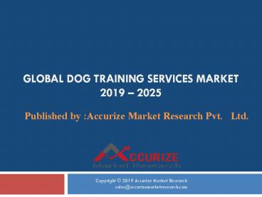 Dog Training Services Market