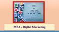 MBA - Digital Marketing PowerPoint PPT Presentation