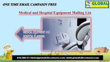 Medical and Hospital Equipment Mailing List