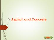 Asphalt and Concrete