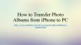 Full Guide to Transfer Photo Albums from iPhone to PC