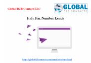 Italy Fax Number Leads