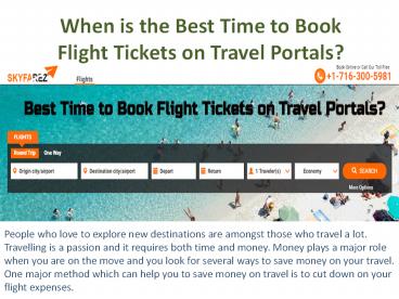 When is the Best Time to Book Flight Tickets on Travel Portals?