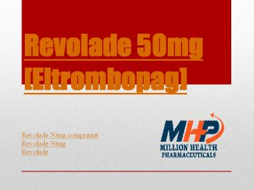Revolade 50mg tablets |Eltrombopag | MHP (1)