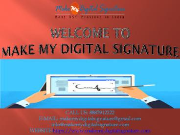 Online Digital Signature Certificate