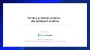 Parking problems in India –  An intelligent solution