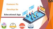 Features to develop an educational app
