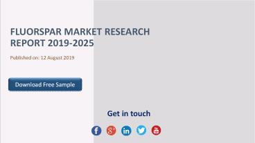 Fluorspar Market Research Report 2019-2025